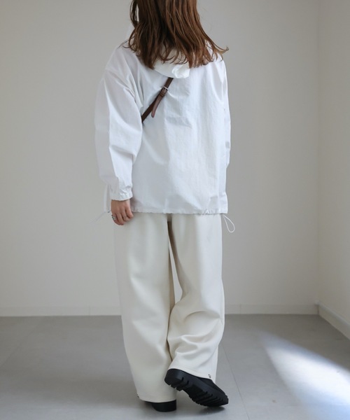 ap retro(アプレトロ)の「アノラック/アノラックパーカー ナイロンブルゾン(ブルゾン・レディース・ブルー/オフホワイト/ブラック/ライトグレー/ライトカーキ/ベージュ・FREE)」の16枚目の写真