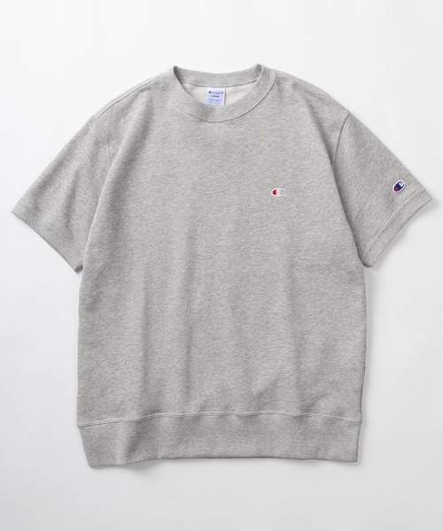 Champion(チャンピオン)の「【Champion/チャンピオン】ルーズシルエット ブランドロゴ ワンポイント刺繍 半袖スウェット/半袖カットソー(スウェット・レディース・オートミール/ホワイト/ネイビー/グレー/ブラック・M/L/XL)」の6枚目の写真
