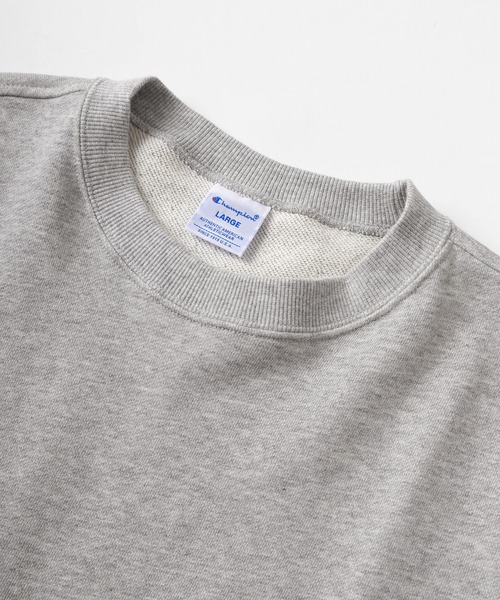Champion(チャンピオン)の「【Champion/チャンピオン】ルーズシルエット ブランドロゴ ワンポイント刺繍 半袖スウェット/半袖カットソー(スウェット・レディース・オートミール/ホワイト/ネイビー/グレー/ブラック・M/L/XL)」の8枚目の写真