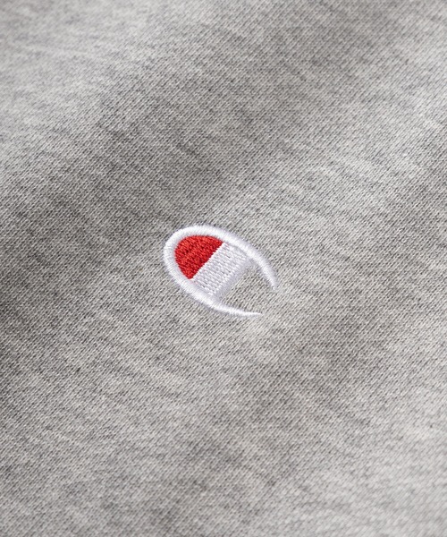 Champion(チャンピオン)の「【Champion/チャンピオン】ルーズシルエット ブランドロゴ ワンポイント刺繍 半袖スウェット/半袖カットソー(スウェット・レディース・オートミール/ホワイト/ネイビー/グレー/ブラック・M/L/XL)」の9枚目の写真