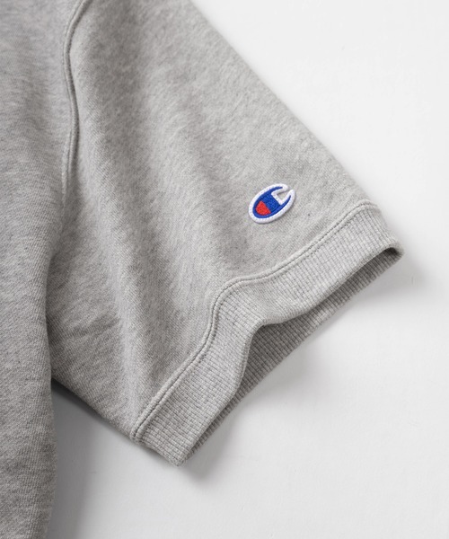 Champion(チャンピオン)の「【Champion/チャンピオン】ルーズシルエット ブランドロゴ ワンポイント刺繍 半袖スウェット/半袖カットソー(スウェット・レディース・オートミール/ホワイト/ネイビー/グレー/ブラック・M/L/XL)」の11枚目の写真