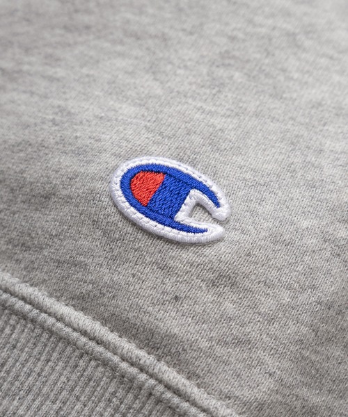 Champion(チャンピオン)の「【Champion/チャンピオン】ルーズシルエット ブランドロゴ ワンポイント刺繍 半袖スウェット/半袖カットソー(スウェット・レディース・オートミール/ホワイト/ネイビー/グレー/ブラック・M/L/XL)」の12枚目の写真