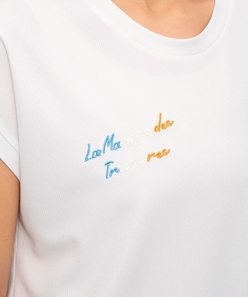 le coq sportif(ルコックスポルティフ)の「接触涼感フレンチスリーブTシャツ(Tシャツ/カットソー・レディース・ホワイト/サックスブルー/ネイビー・M/L/XL/S)」の7枚目の写真