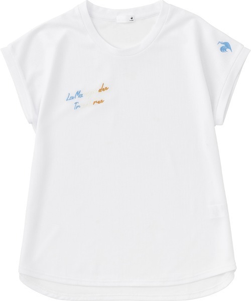 le coq sportif(ルコックスポルティフ)の「接触涼感フレンチスリーブTシャツ(Tシャツ/カットソー・レディース・ホワイト/サックスブルー/ネイビー・M/L/XL/S)」の10枚目の写真