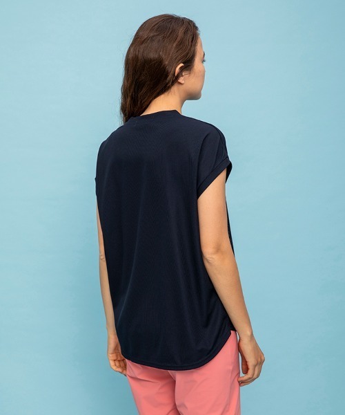 le coq sportif(ルコックスポルティフ)の「接触涼感フレンチスリーブTシャツ(Tシャツ/カットソー・レディース・ホワイト/サックスブルー/ネイビー・M/L/XL/S)」の12枚目の写真