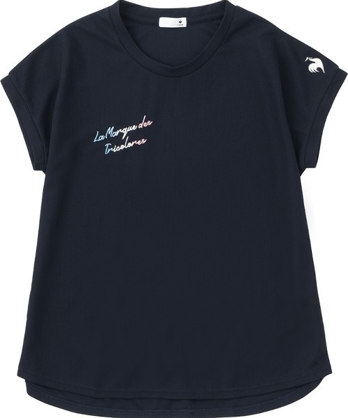 le coq sportif(ルコックスポルティフ)の「接触涼感フレンチスリーブTシャツ(Tシャツ/カットソー・レディース・ホワイト/サックスブルー/ネイビー・M/L/XL/S)」の13枚目の写真