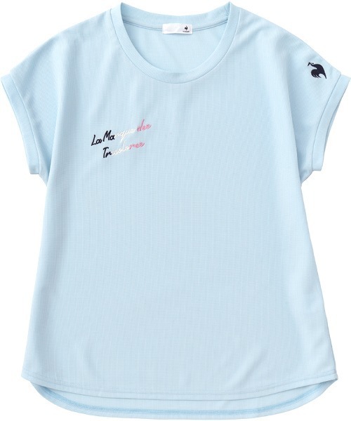 le coq sportif(ルコックスポルティフ)の「接触涼感フレンチスリーブTシャツ(Tシャツ/カットソー・レディース・ホワイト/サックスブルー/ネイビー・M/L/XL/S)」の17枚目の写真