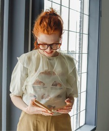 Birthday room | オーガンジーコクーンスリーブフリルブラウス(シャツ/ブラウス)