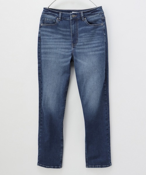 Honeys（ハニーズ）の「デニムテーパード（股下７０ｃｍ）（デニムパンツ・レディース・ワンウォッシュ/ライトインディゴブルー・S/M/L/LL）」の8枚目の写真