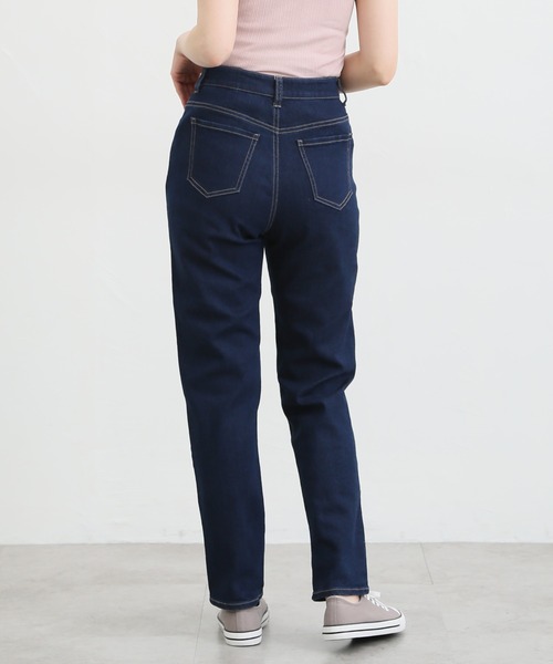 Honeys（ハニーズ）の「デニムテーパード（股下７０ｃｍ）（デニムパンツ・レディース・ワンウォッシュ/ライトインディゴブルー・S/M/L/LL）」の21枚目の写真