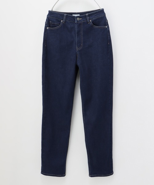 Honeys（ハニーズ）の「デニムテーパード（股下７０ｃｍ）（デニムパンツ・レディース・ワンウォッシュ/ライトインディゴブルー・S/M/L/LL）」の12枚目の写真