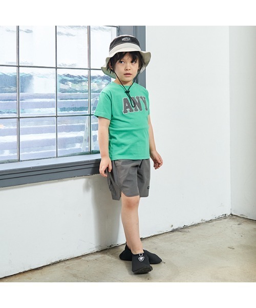 b・ROOM(ビールーム)の「【型崩れしないやわらかコットン】サガラワッペン半袖Tシャツ(Tシャツ/カットソー・キッズ・グレイッシュベージュ/イエロー/ネイビー/チャコール/グリーン・100cm/110cm/120cm/130cm/140cm/150cm)」の11枚目の写真