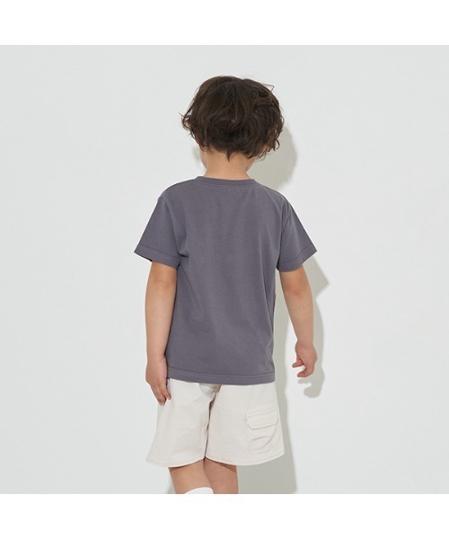 b・ROOM(ビールーム)の「【型崩れしないやわらかコットン】サガラワッペン半袖Tシャツ(Tシャツ/カットソー・キッズ・グレイッシュベージュ/イエロー/ネイビー/チャコール/グリーン・100cm/110cm/120cm/130cm/140cm/150cm)」の13枚目の写真