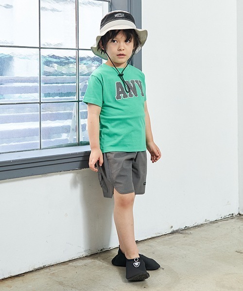 b・ROOM(ビールーム)の「【型崩れしないやわらかコットン】サガラワッペン半袖Tシャツ(Tシャツ/カットソー・キッズ・グレイッシュベージュ/イエロー/ネイビー/チャコール/グリーン・100cm/110cm/120cm/130cm/140cm/150cm)」の18枚目の写真