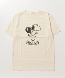 PEANUTS スヌーピー スポーツイラスト ピグメント加工 半袖Tシャツ