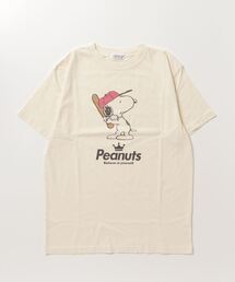 PEANUTS スヌーピー スポーツイラスト ピグメント加工 半袖Tシャツ