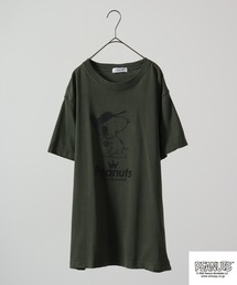 PEANUTS スヌーピー スポーツイラスト ピグメント加工 半袖Tシャツ