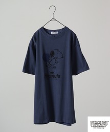 PEANUTS スヌーピー スポーツイラスト　ピグメント加工 半袖Tシャツ