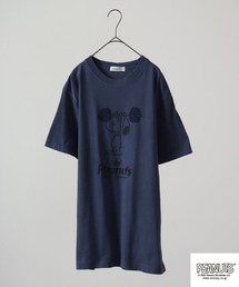PEANUTS スヌーピー スポーツイラスト ピグメント加工 半袖Tシャツ