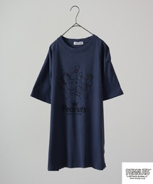 PEANUTS スヌーピー スポーツイラスト　ピグメント加工 半袖Tシャツ