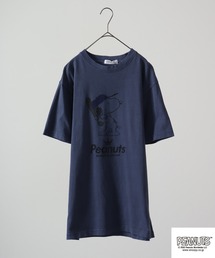 PEANUTS スヌーピー スポーツイラスト ピグメント加工 半袖Tシャツ