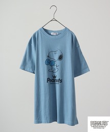 PEANUTS スヌーピー スポーツイラスト ピグメント加工 半袖Tシャツ