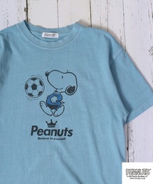 PEANUTS スヌーピー スポーツイラスト ピグメント加工 半袖Tシャツ