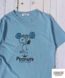 PEANUTS スヌーピー スポーツイラスト ピグメント加工 半袖Tシャツ