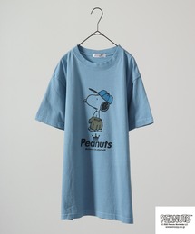 PEANUTS スヌーピー スポーツイラスト ピグメント加工 半袖Tシャツ