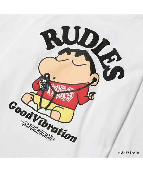 RUDIE'S(ルーディーズ)の「RUDIE'SxCRAYON SHINCHAN GOOD MUSIC LS TEE /ルーディーズ クレヨンしんちゃん グッド ミュージック ロングスリーブ Tシャツ(Tシャツ/カットソー・メンズ・ブラック/ホワイト・M/XL/S/L/XXL)」の17枚目の写真