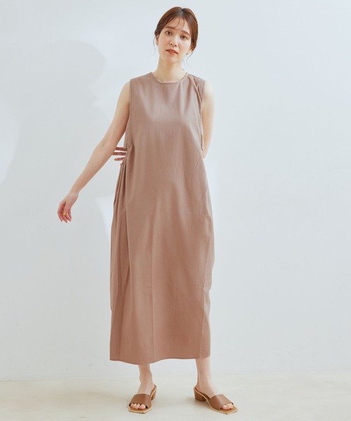 Jayro(ジャイロ)の「綿麻サイドオープンノースリブワンピース(ワンピース・レディース・ブラウン系その他2/ラベンダー/グレー系その他・M)」の8枚目の写真