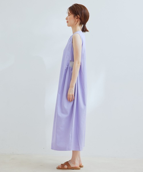 Jayro(ジャイロ)の「綿麻サイドオープンノースリブワンピース(ワンピース・レディース・ブラウン系その他2/ラベンダー/グレー系その他・M)」の11枚目の写真