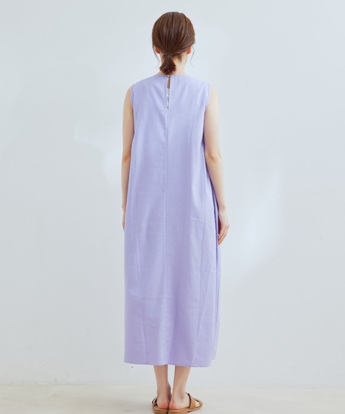 Jayro(ジャイロ)の「綿麻サイドオープンノースリブワンピース(ワンピース・レディース・ブラウン系その他2/ラベンダー/グレー系その他・M)」の12枚目の写真