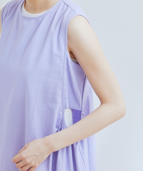 Jayro(ジャイロ)の「綿麻サイドオープンノースリブワンピース(ワンピース・レディース・ブラウン系その他2/ラベンダー/グレー系その他・M)」の15枚目の写真