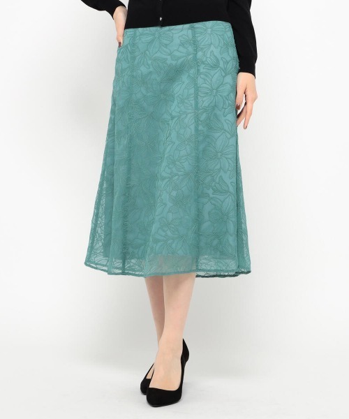 MISCH MASCH(ミッシュマッシュ)の「モノカラーシシュウスカート(スカート・レディース・ベージュ/グリーン系その他・SMALL/MEDIUM)」の2枚目の写真