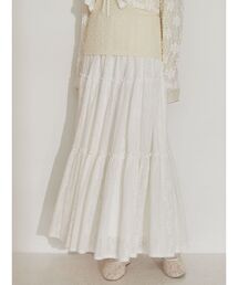 merry jenny | クロシェレースティアードスカート(スカート)
