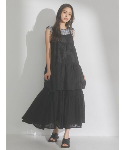 merry jenny（メリージェニー）の「クロシェレースティアードスカート（スカート・レディース・オフホワイト/ブラック・FREE）」の19枚目の写真