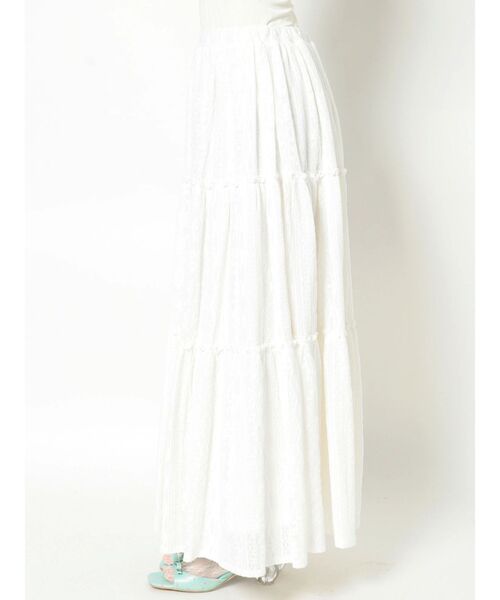 merry jenny（メリージェニー）の「クロシェレースティアードスカート（スカート・レディース・オフホワイト/ブラック・FREE）」の22枚目の写真