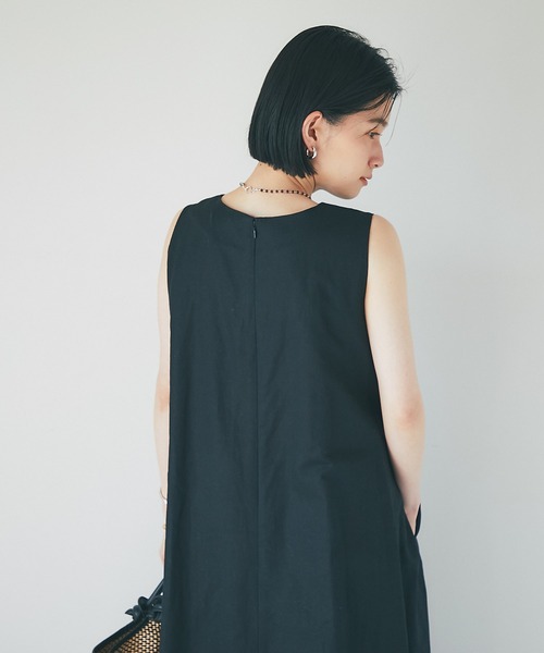 RIVE DROITE(リヴドロワ)の「1枚で着映えする/リネンコットンノースリワンピース(ワンピース・レディース・ブラック/ブラウン/レッド・FREE)」の10枚目の写真