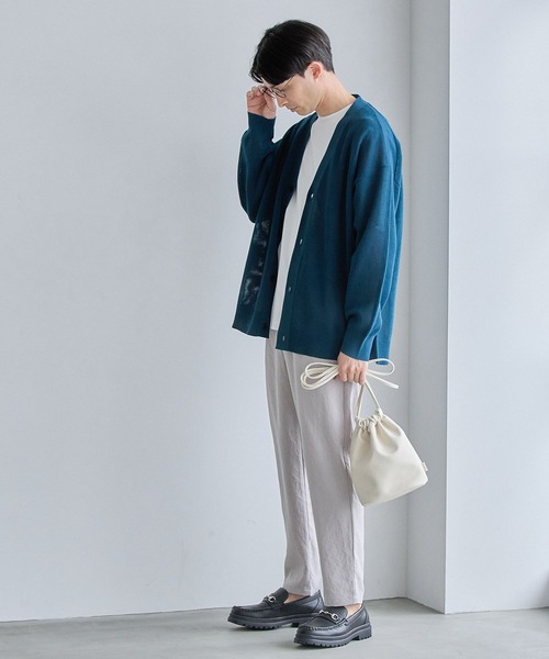 LAKOLE（ラコレ）の「フェイクレザー巾着BAG / 197909（ショルダーバッグ・メンズ・ライトグリーン/ブラック/アイボリー・FREE）」の19枚目の写真