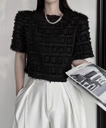 mebole（メボレ）の「フリンジチェック柄トップス（その他トップス）」