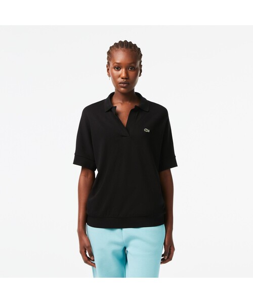LACOSTE(ラコステ)の「リラックスフィットピケポロシャツ(半袖)(ポロシャツ・レディース・ベビーピンク/ブラック/ホワイト/ネイビー・M/S/XS/L)」の19枚目の写真