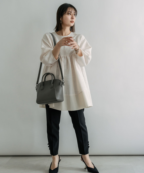 Rename（リネーム）の「【オケージョン/セレモニー】Rename 2way ハンド トート ショルダーバッグ トートバッグ（トートバッグ・レディース・ベージュ/ダークグレー/ブラック/アイボリー/チョコ・FREE）」の19枚目の写真