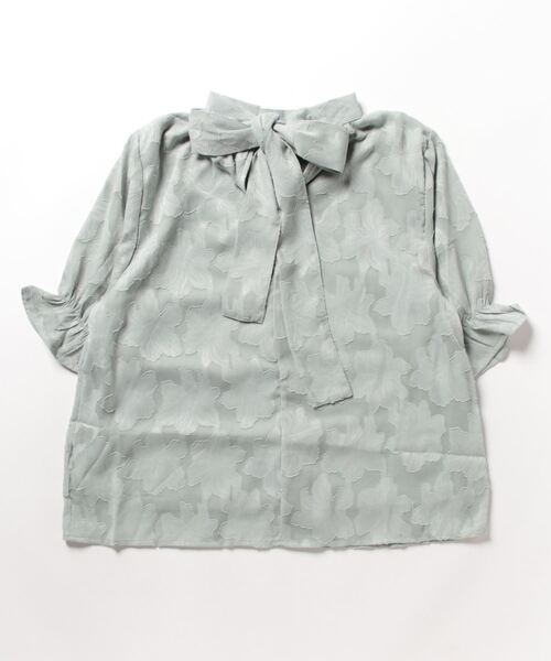 NOMAE（ノーマエ）の「オパールBACKリボンブラウス（シャツ/ブラウス・レディース・ブラック系その他/ホワイト/グリーン系その他/アイボリー・FREE）」の14枚目の写真