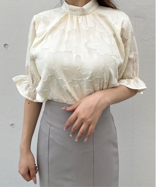 NOMAE（ノーマエ）の「オパールBACKリボンブラウス（シャツ/ブラウス・レディース・ブラック系その他/ホワイト/グリーン系その他/アイボリー・FREE）」の21枚目の写真