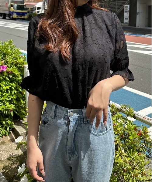 NOMAE（ノーマエ）の「オパールBACKリボンブラウス（シャツ/ブラウス・レディース・ブラック系その他/ホワイト/グリーン系その他/アイボリー・FREE）」の9枚目の写真