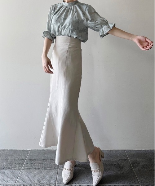 NOMAE（ノーマエ）の「オパールBACKリボンブラウス（シャツ/ブラウス・レディース・ブラック系その他/ホワイト/グリーン系その他/アイボリー・FREE）」の7枚目の写真