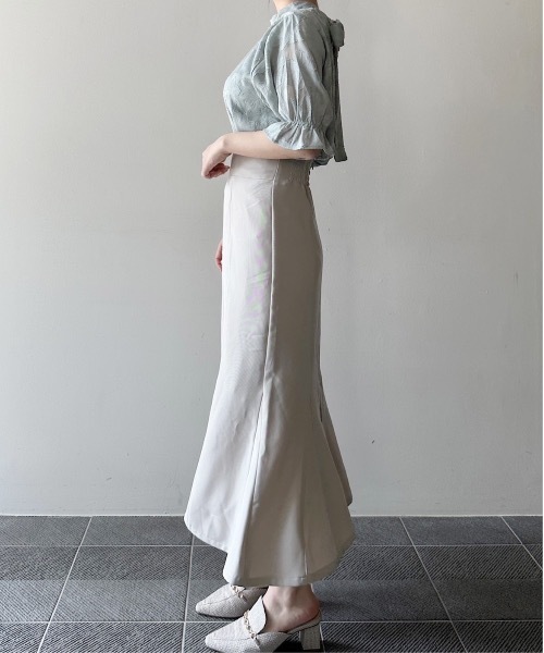 NOMAE（ノーマエ）の「オパールBACKリボンブラウス（シャツ/ブラウス・レディース・ブラック系その他/ホワイト/グリーン系その他/アイボリー・FREE）」の20枚目の写真