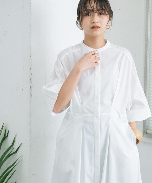 フロントタックバンドカラーシャツ Sonny Label｜『WEB限定』フロントタックバンドカラーシャツ
