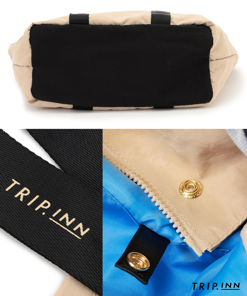 cross marche(クロスマルシェ)の「【TRIP.INN】2WAY 目隠しポケット付ビッグトートバッグ(トートバッグ・レディース・ベージュ/ブラック/オレンジ・フリー)」の13枚目の写真